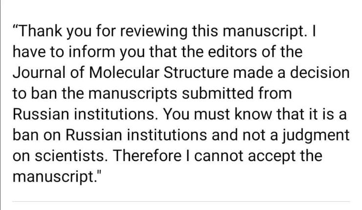 Canceling Russian Scientists