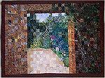 Taken from a photograph of Lewis Ginter Botanical Garden here in Richmond, this is a watercolor quilt with thread painting, beading and 3-D elementsGarden WallCarol Miller