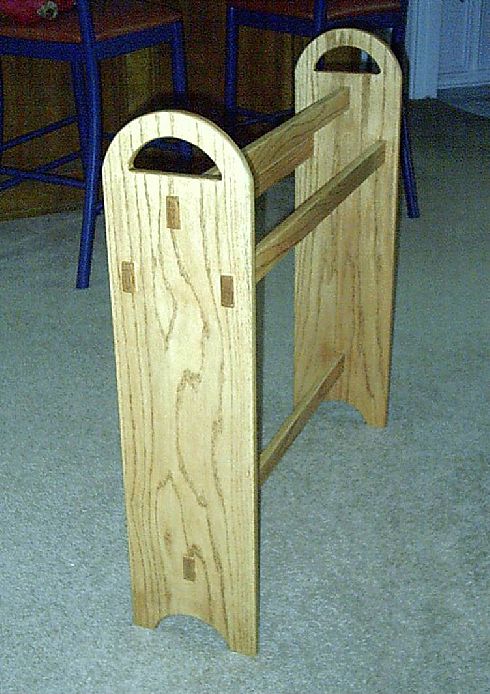 Oak Quilt Rack