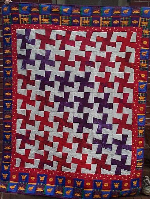 Red & Purple Duck Quilt