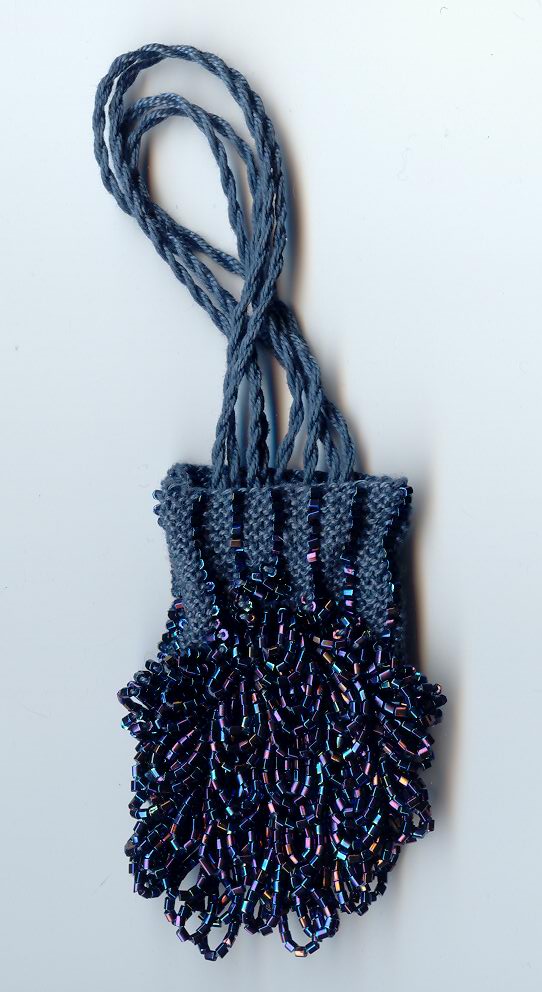 Knit Beaded Amulet Bag