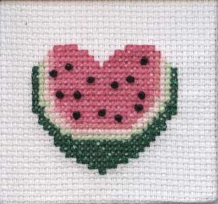 Watermelon heart magnet
