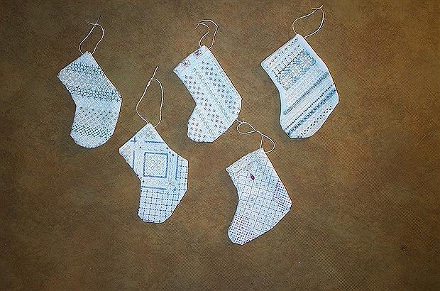 Hardanger Stocking Ornaments