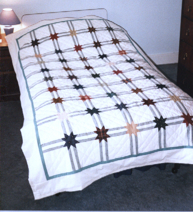 Starry sashing quilt