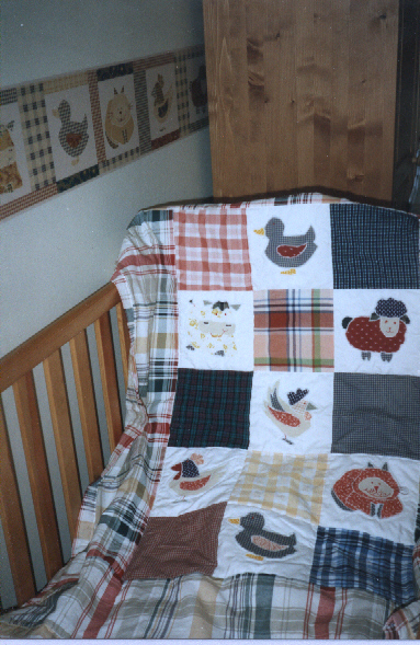 animal baby quilt