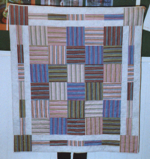 Stripey Linus quilt