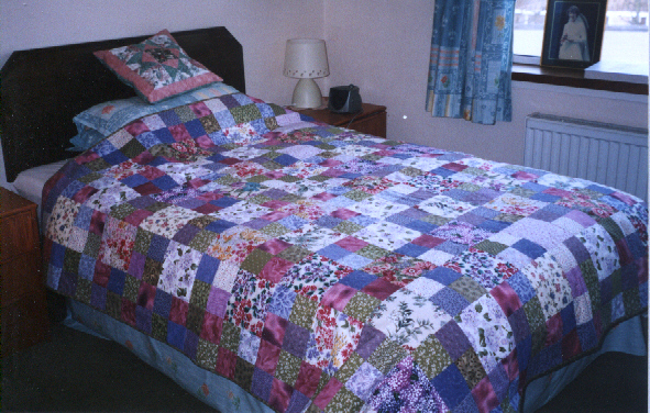 Floral scrappy quilt