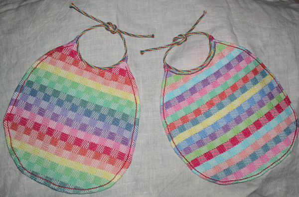 Handwoven baby bibs