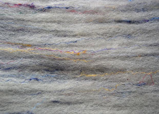 Detail, carded fiber