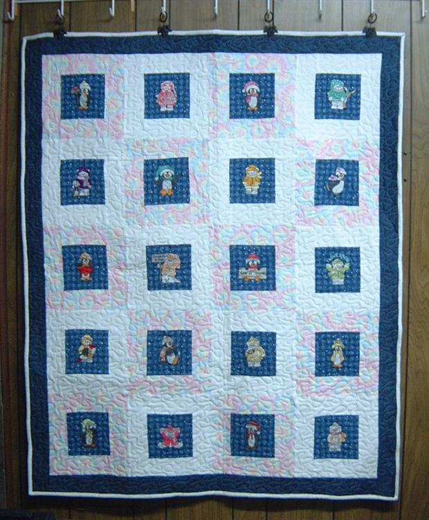 Penquin and Bear quilt