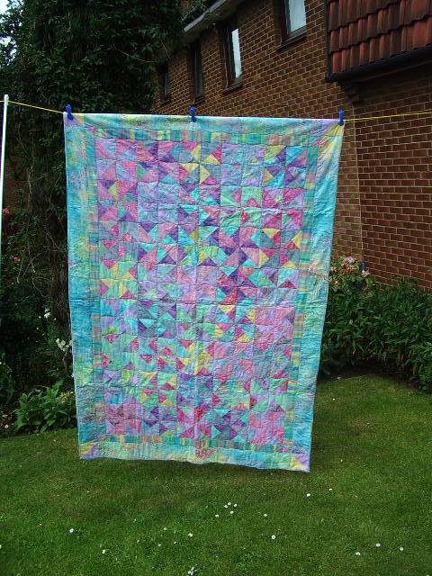 Pastel pinwheel quilt
