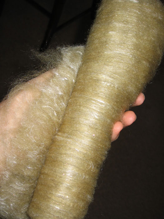 Recarded fiber blend