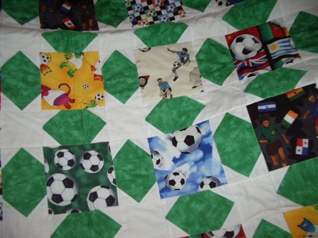 Football quilt detail