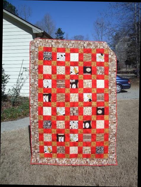 Multicoloured music quilt