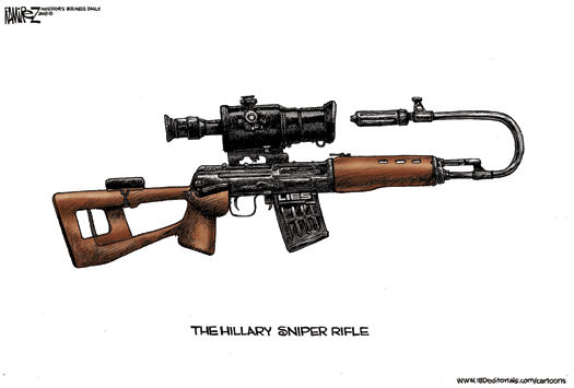 Hillary's sniper rifle