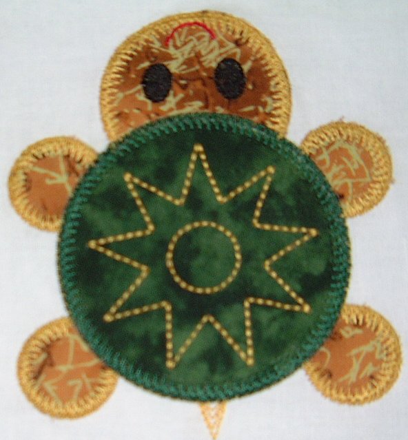 feather stitch turtle