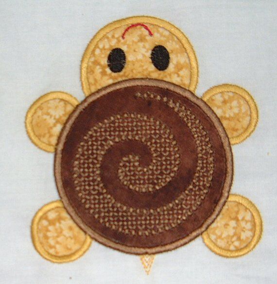 satin stitch turtle