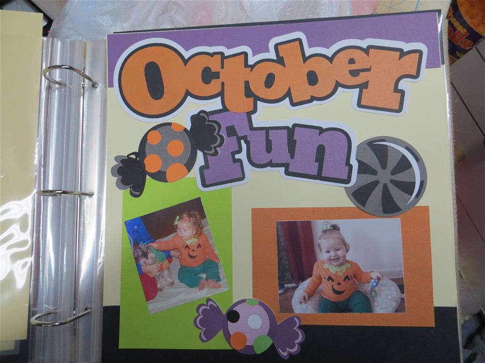 October fun scrapbook page