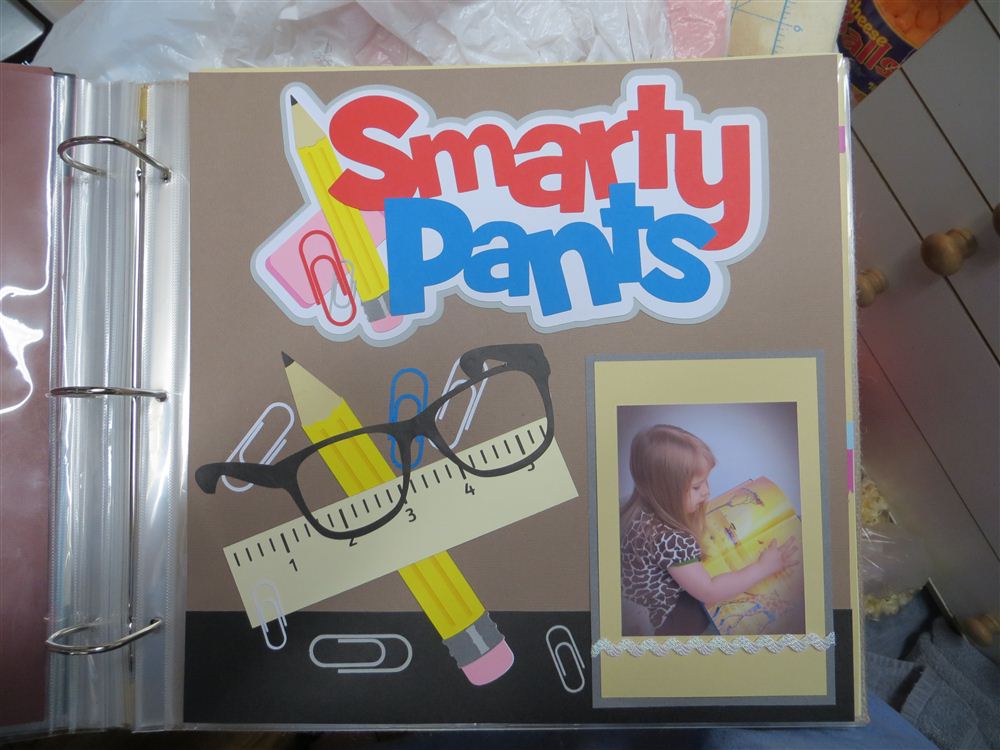 Smarty Pants Scrapbook page