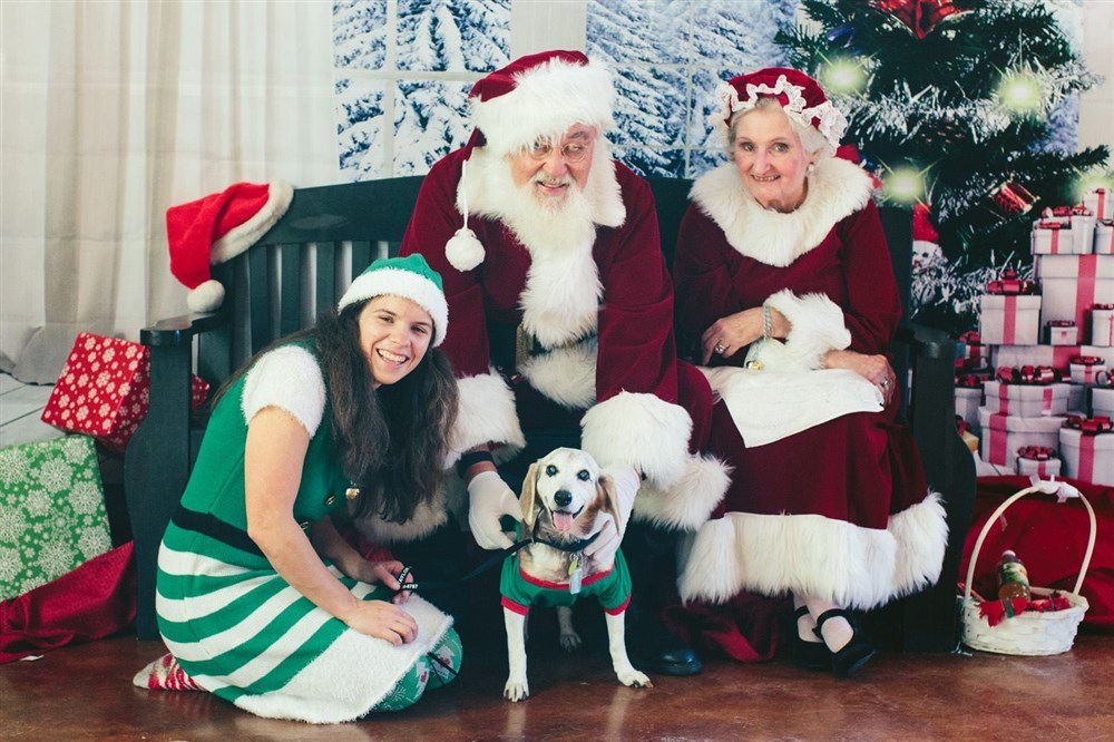 Lucy visiting Santa