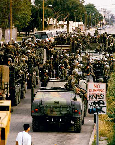 Bush sends troops to L.A. 1992