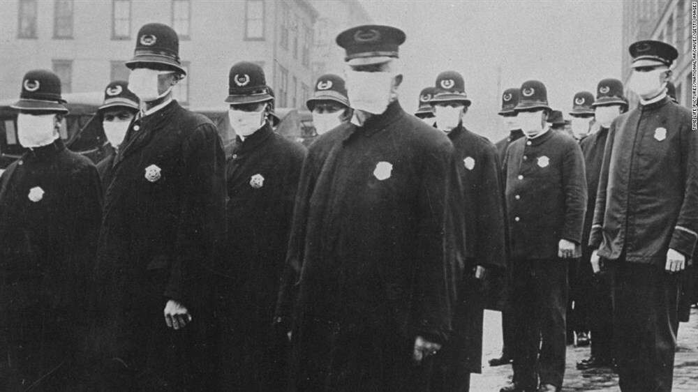 1918 Spanish flu -- masks