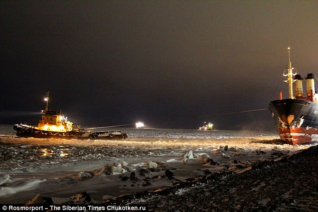 Russian ships icebound