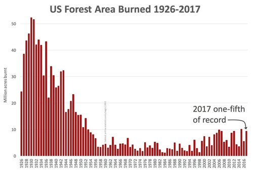Declining forest fires