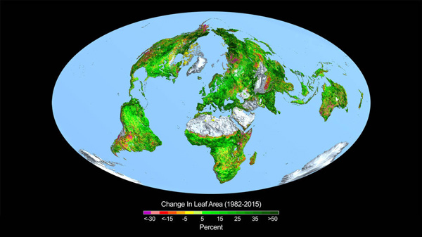 CO2 is making Earth greener