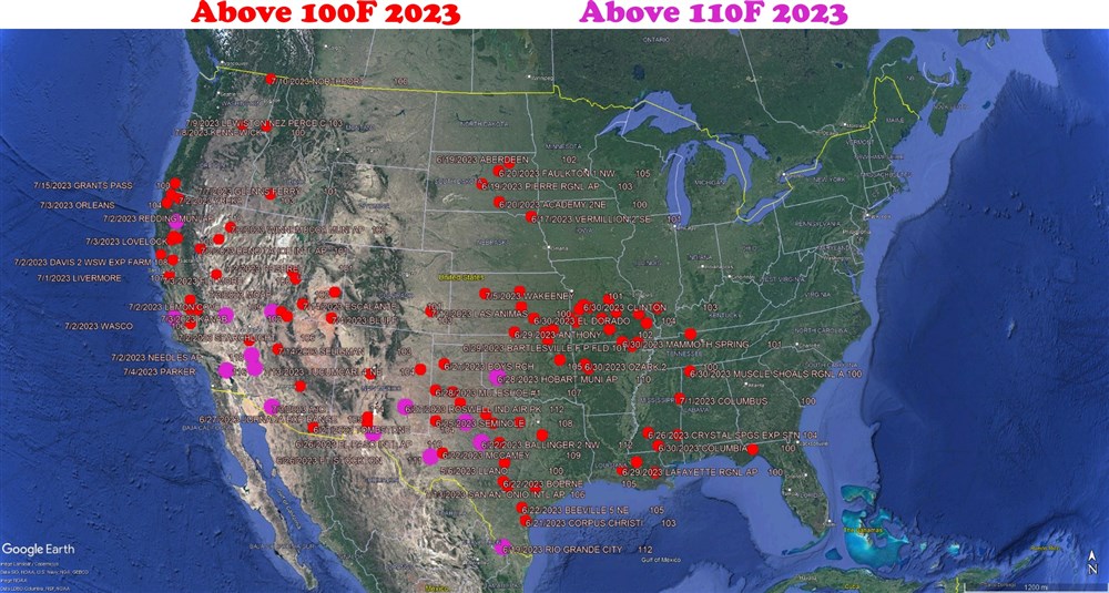 2023 heat cooler than 1936