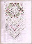 This is the lower half of "Embellishments" sampler by Emie Bishop (Cross ''n'' Patch). I stitched this between 1996 and 1999; originally started as part of a Stitchalong in CSi Fibercrafts Forum.