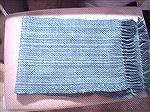 a poor digital photo of a handdyed fulled cashmere scarf