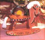 A XMAS rocking horse for Tony Mandile's granddaughter, Madison. Tony built it, and his wife Ellen painted it. decorative painting woodworking