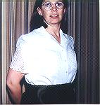 Me wearing a hardanger blouse I made with a Burda pattern