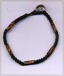 Leopardskin jasper and Japanese frosted glass beads in peyote stitch between the jasper beads...  made for my husband for his birthday.
