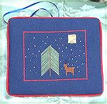 This ornament was stitched from a Moonshadow Design. It seems so peaceful. It’s titled, "Quiet Night". Stitched by Trina Drotar.2001 Orn. Swap/Trina DrotarKyra Tenpenny

2001 Ornament Swap
