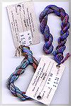 Two skeins of Silk N Colors -- peacock and RoyaltyTwo Skeins of Silk N ColorsDawn Wheeler