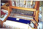 The dyed weft being woven on the loom.ikat class 3Debbie Rindfleisch