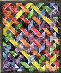 This is a quilt design I drew and colored some time in the 1980's.  I just found a new collection from Moda of yummy sherbet colors and indulged in a whole color wheel of lights and darks.  Maybe now 