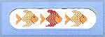 This is a  bookmark that was machine cross stitched by Kyra Tenpenny for our 2002 bookmark swap. I used a motif stamp from my TurboCross program to place these charming fish on a pre-purchased bookmar