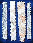 These marbled bookmarks were worked by Margo Lynn for our 2002 bookmark swap. Margo used decorative sissors to trim her bookmarks.BM2002Swap31Kyra Tenpenny