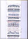 This is the top half of my Round Robin piece from the Just Nan Round Robin -- a band sampler round robin using bands from any chart by the designer Nan Caldera (Just Nan), using a variety of counted t