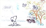Snoopy image stamped by Barb Efflandt.  Sue Debling completed the scene and returned the card to Barb.

Postcard Swap  July 2002
Sue Debling