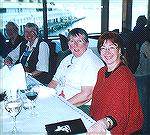 Still at the dinner, at Aqua Riva, a great place Joyce N. found for us. From left: Joan C., Shirley B., Nancy R. and Ruth M., who is facing the camera this time!Forum Dinner-Convergence 2002Rocio Vazq