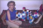 Here I am with my patchwork dogs.Patchwork dogsPat Hanadari
