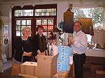 Mr. Renee Venne, Ruth and Ans at the Venne shop.  In the Venne Shop.Ans Drost