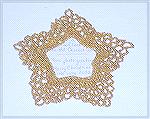 Becky Morgan's ornament in our 2002 Holiday Ornament Swap.  A crocheted star photo frame from a Katherine Clark pattern in an old Crochet World.Becky Morgan ornament 2002ChristinaNorton