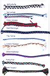 These are the braids exchanged in our forum''s second Kumihimo Swap.  The theme of the swap was "An 8-Bobbin Hollow Braid".  Wonderful stuff -- especially considering that nearly half of the participa
