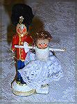 Becky submitted a nutcracker and the Sugar Plum Fairy. These are her own design. From our 2003 Holiday Ornament Swap.