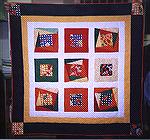 This quilt was made with the blocks that twisted in one direction and then twisted back on themselves!

Catriona, Edinburgh